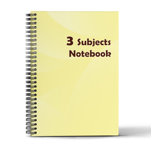 3 Subjects Notebook - 10 Colors - A4&A5  - 120 Sheets - Basic