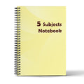 5 Subjects Notebook - 10 Colors - A4&A5  - 180 Sheets - Basic