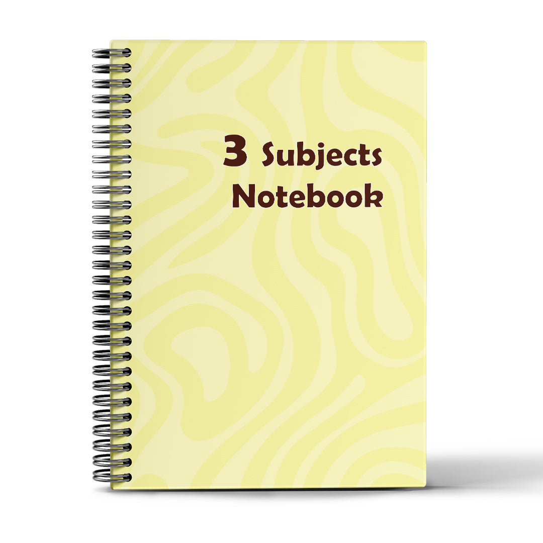 3 Subjects Notebook - 10 Colors - A4&A5  - 120 Sheets - Creative