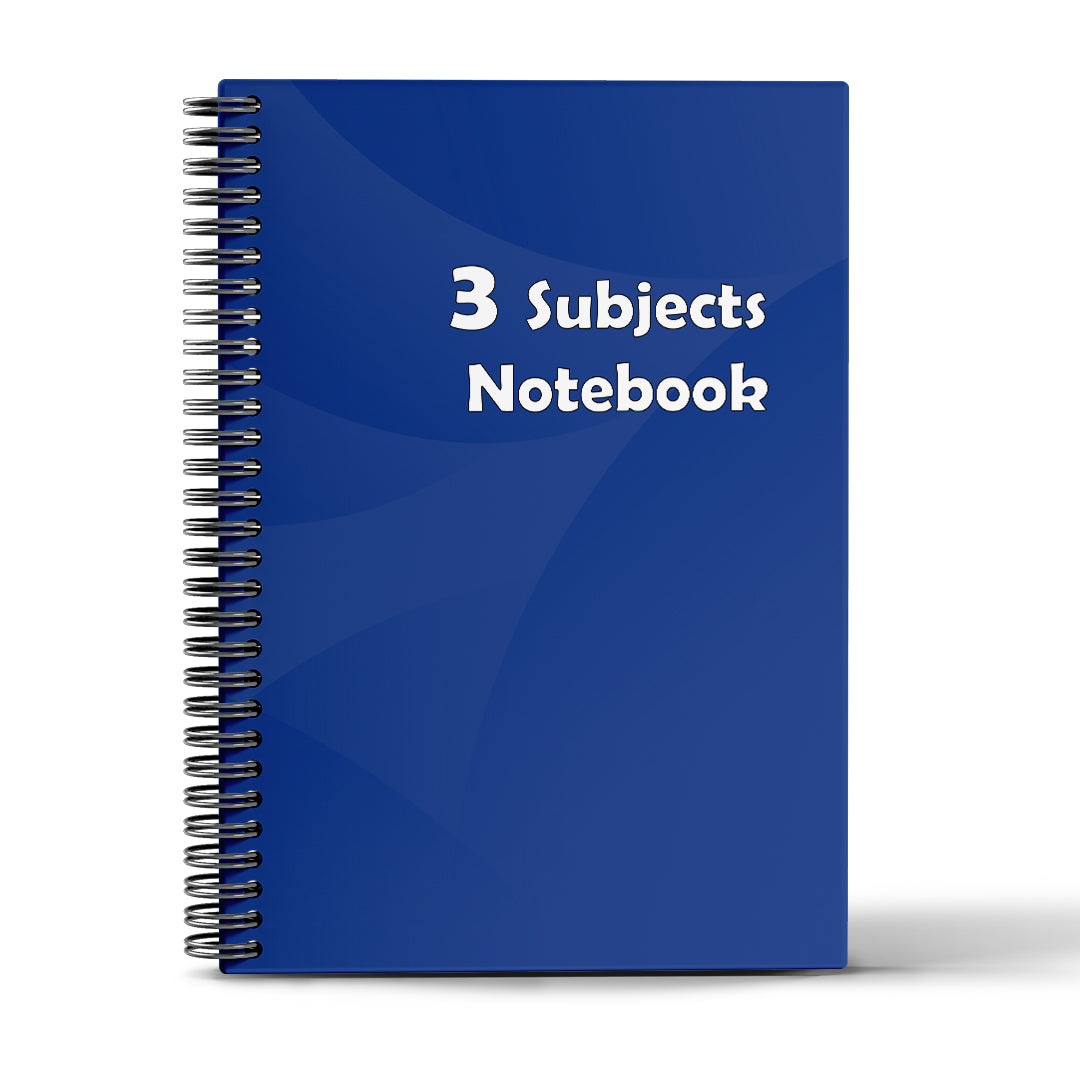 3 Subjects Notebook - 10 Colors - A4&A5  - 120 Sheets - Basic