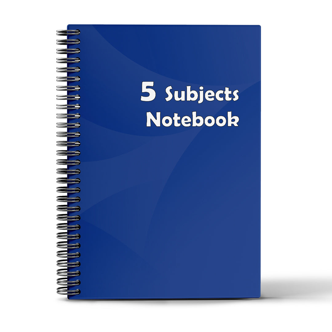 5 Subjects Notebook - 10 Colors - A4&A5  - 180 Sheets - Basic