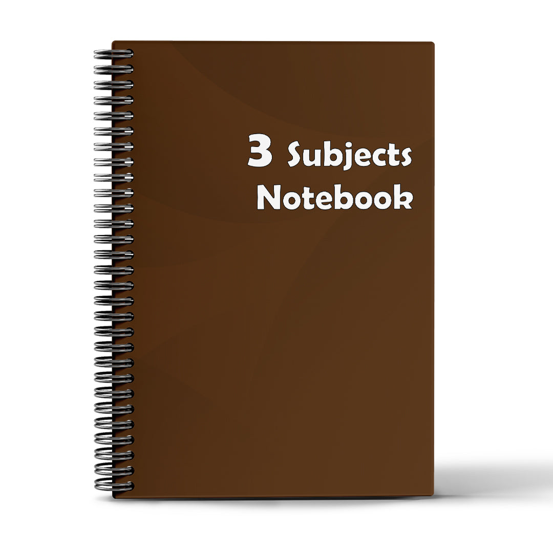 3 Subjects Notebook - 10 Colors - A4&A5  - 120 Sheets - Basic