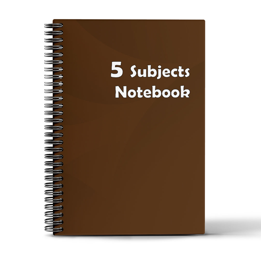 5 Subjects Notebook - 10 Colors - A4&A5  - 180 Sheets - Basic