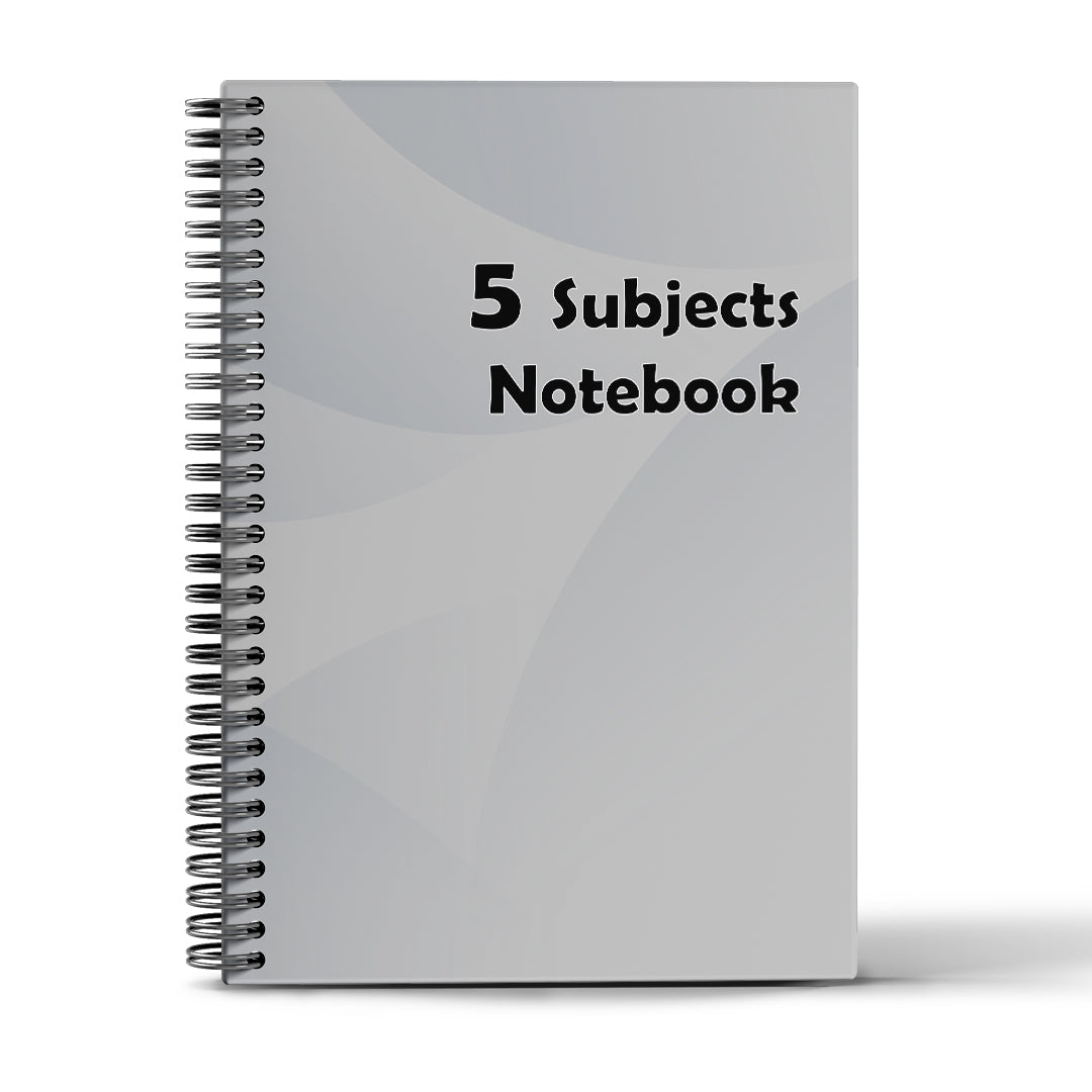 5 Subjects Notebook - 10 Colors - A4&A5  - 180 Sheets - Basic