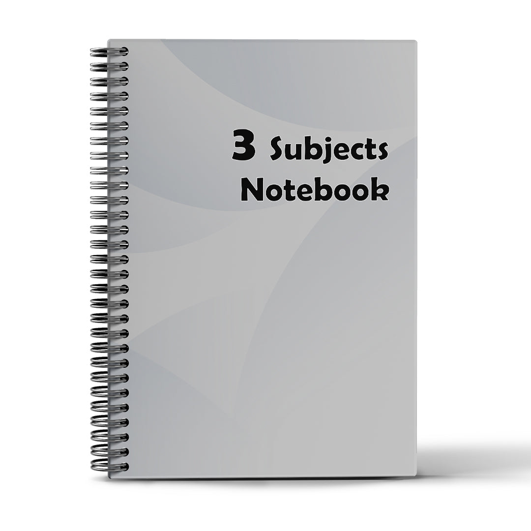 3 Subjects Notebook - 10 Colors - A4&A5  - 120 Sheets - Basic