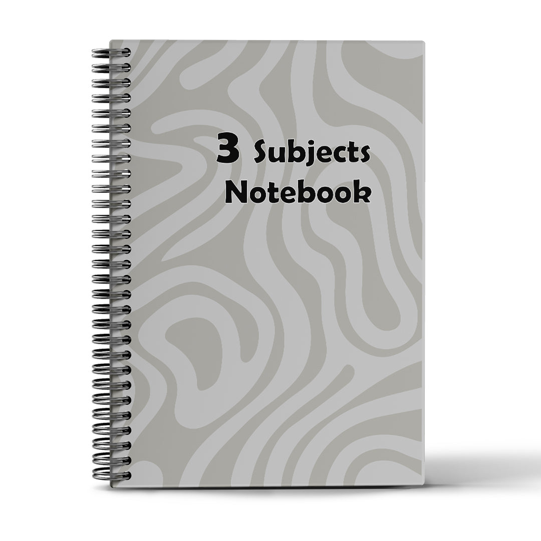 3 Subjects Notebook - 10 Colors - A4&A5  - 120 Sheets - Creative
