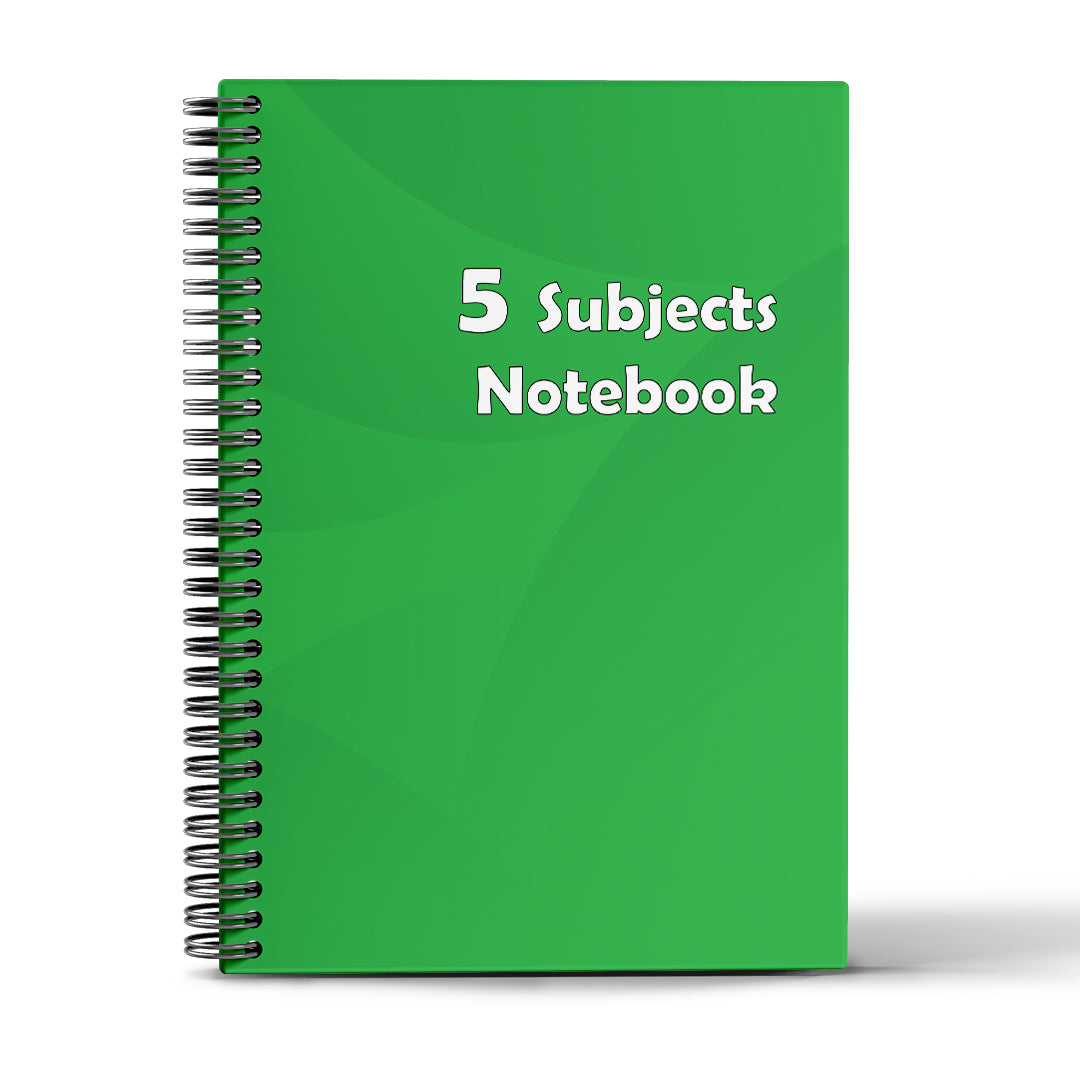 5 Subjects Notebook - 10 Colors - A4&A5  - 180 Sheets - Basic
