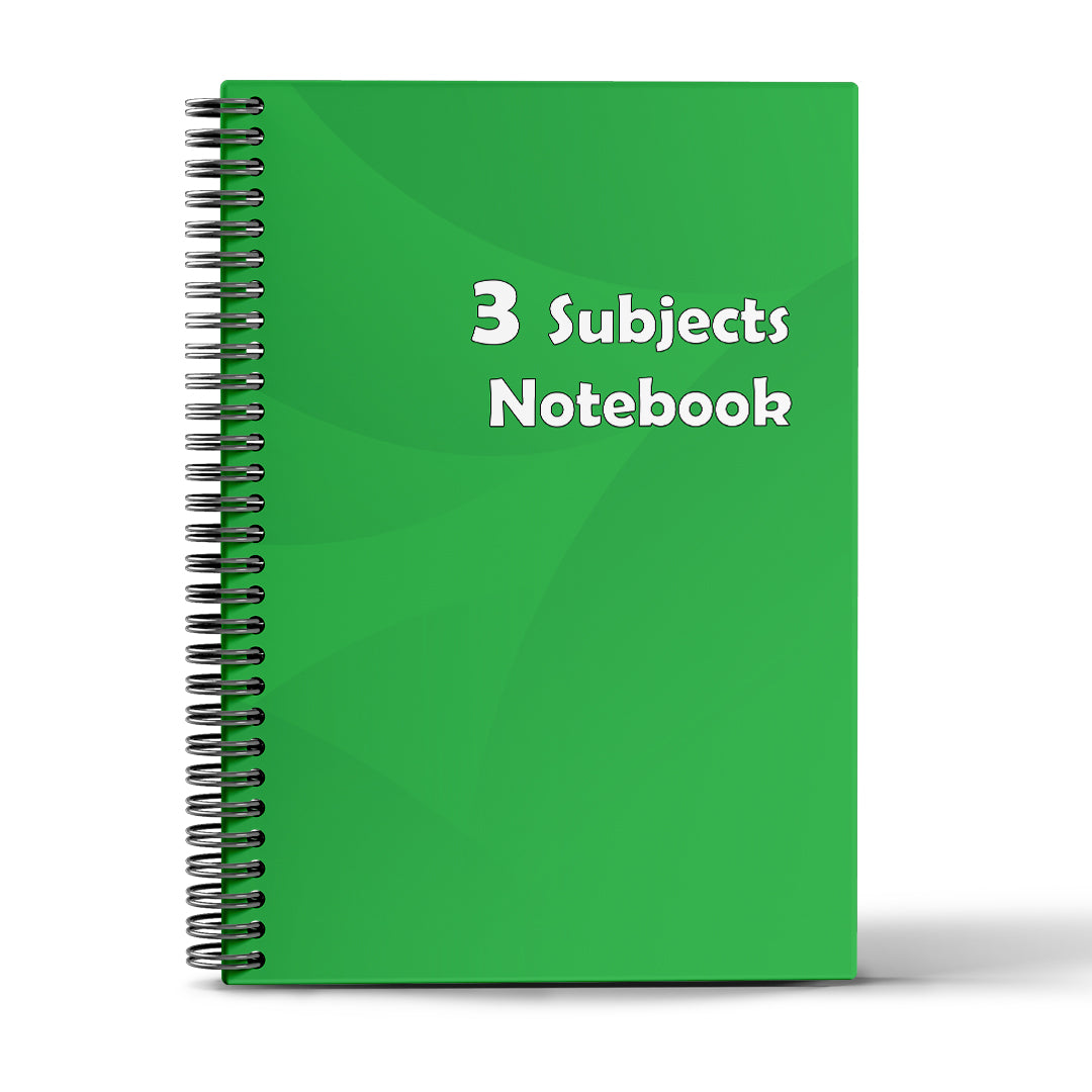 3 Subjects Notebook - 10 Colors - A4&A5  - 120 Sheets - Basic