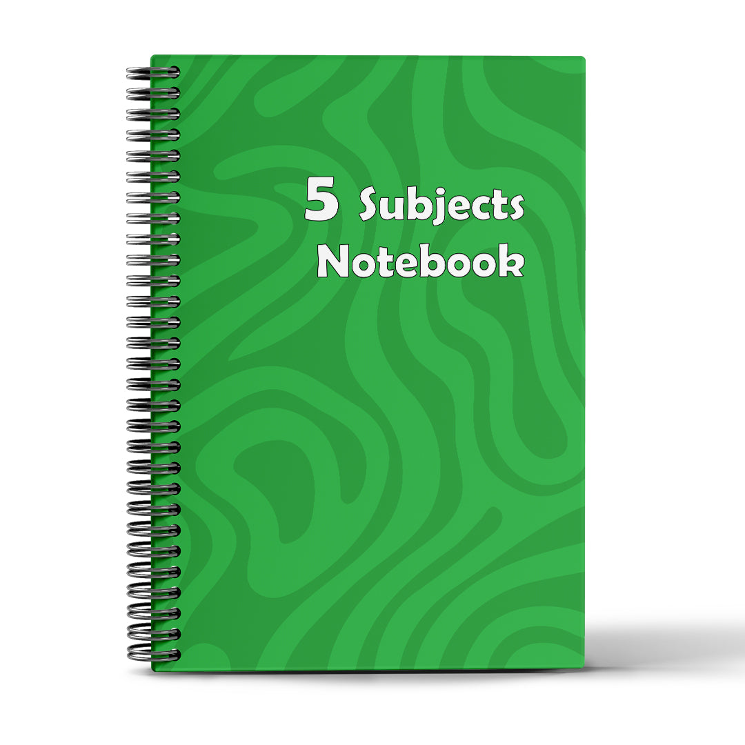 5 Subjects Notebook - 10 Colors - A4&A5  - 180 Sheets - Creative