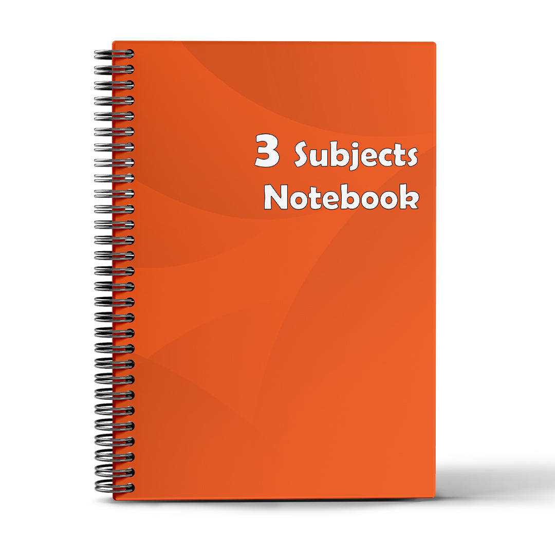 3 Subjects Notebook - 10 Colors - A4&A5  - 120 Sheets - Basic