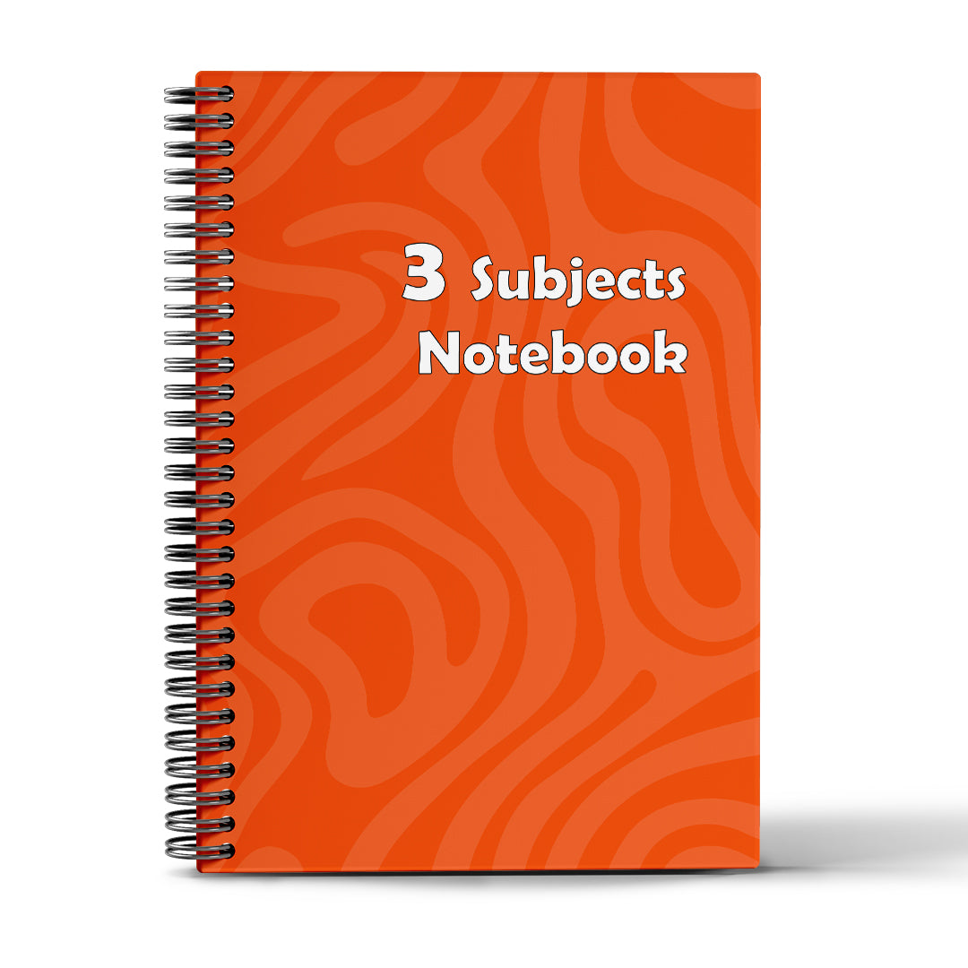 3 Subjects Notebook - 10 Colors - A4&A5  - 120 Sheets - Creative