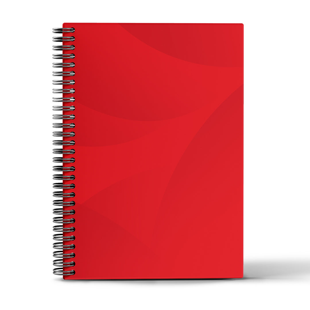 Red Basic Wired Notebook