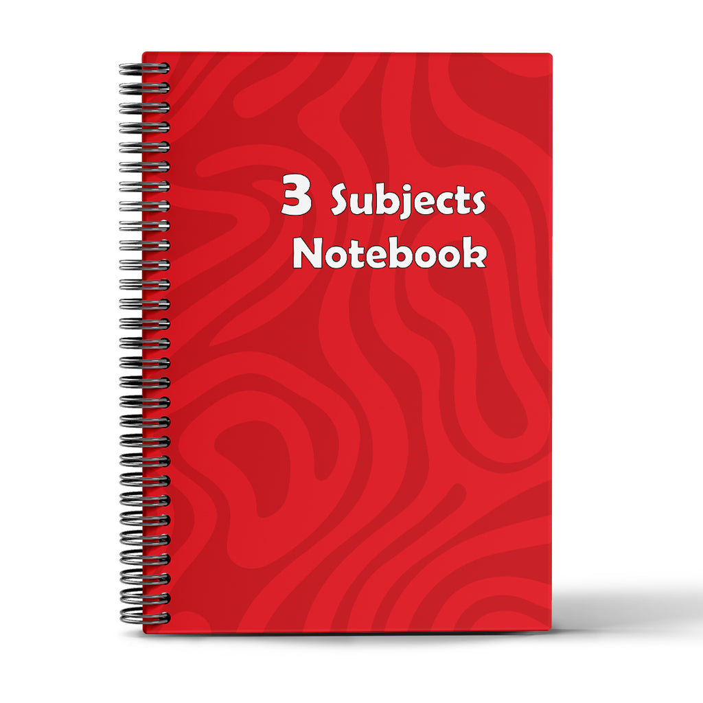 3 Subjects Notebook - 10 Colors - A4&A5  - 120 Sheets - Creative