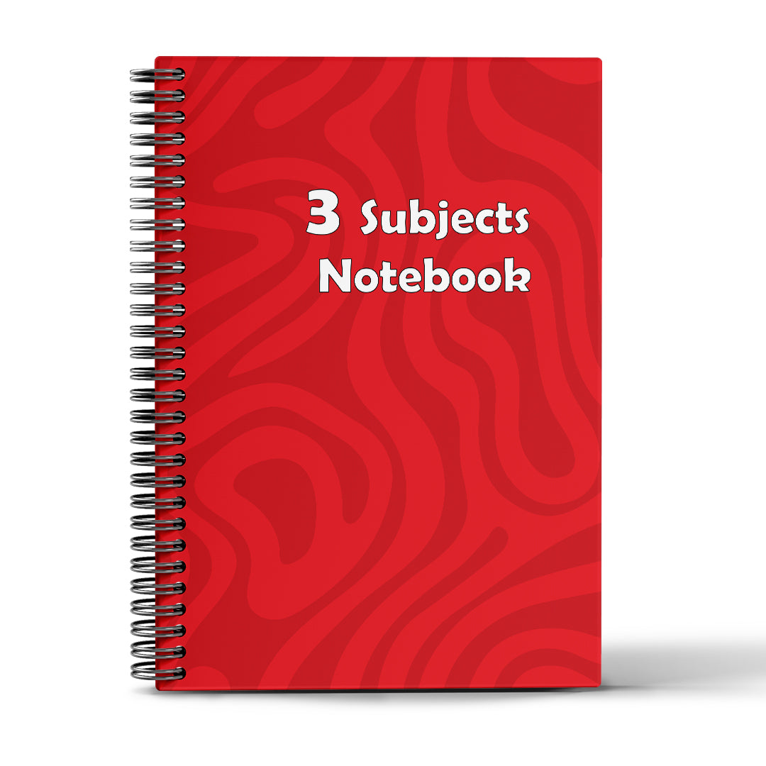 3 Subjects Notebook - 10 Colors - A4&A5  - 120 Sheets - Creative