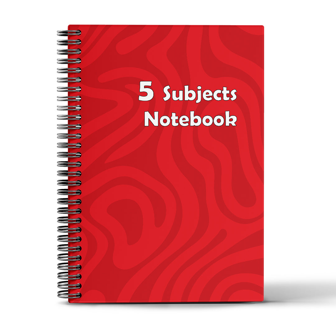 5 Subjects Notebook - 10 Colors - A4&A5  - 180 Sheets - Creative