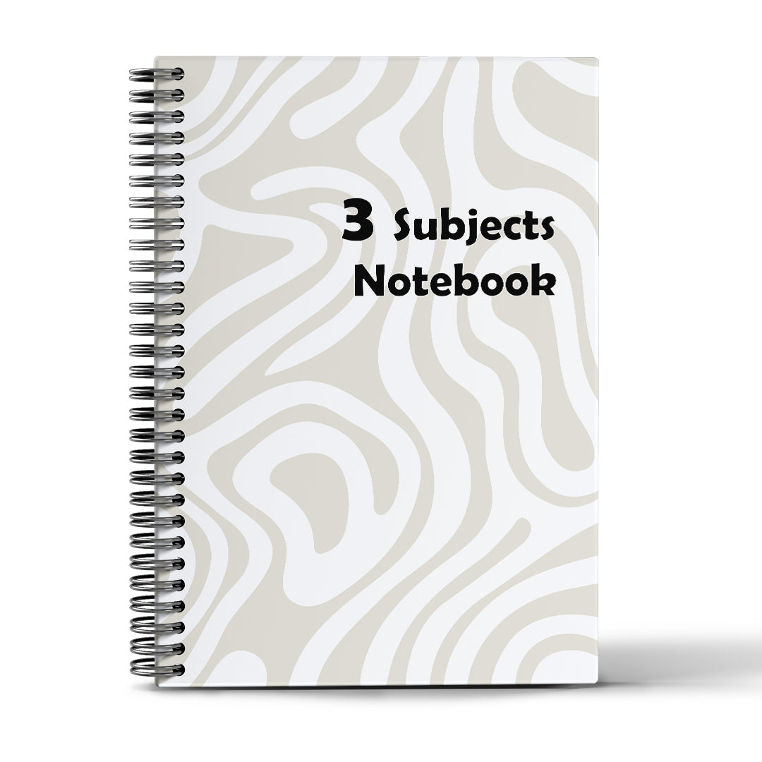 3 Subjects Notebook - 10 Colors - A4&A5  - 120 Sheets - Creative